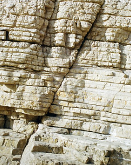 Layered rock face